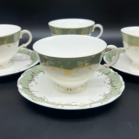 Royal Doulton Fontainebleau Tea Cup Saucer Sets(Set of 4) Bone China England - Picture 3 of 6